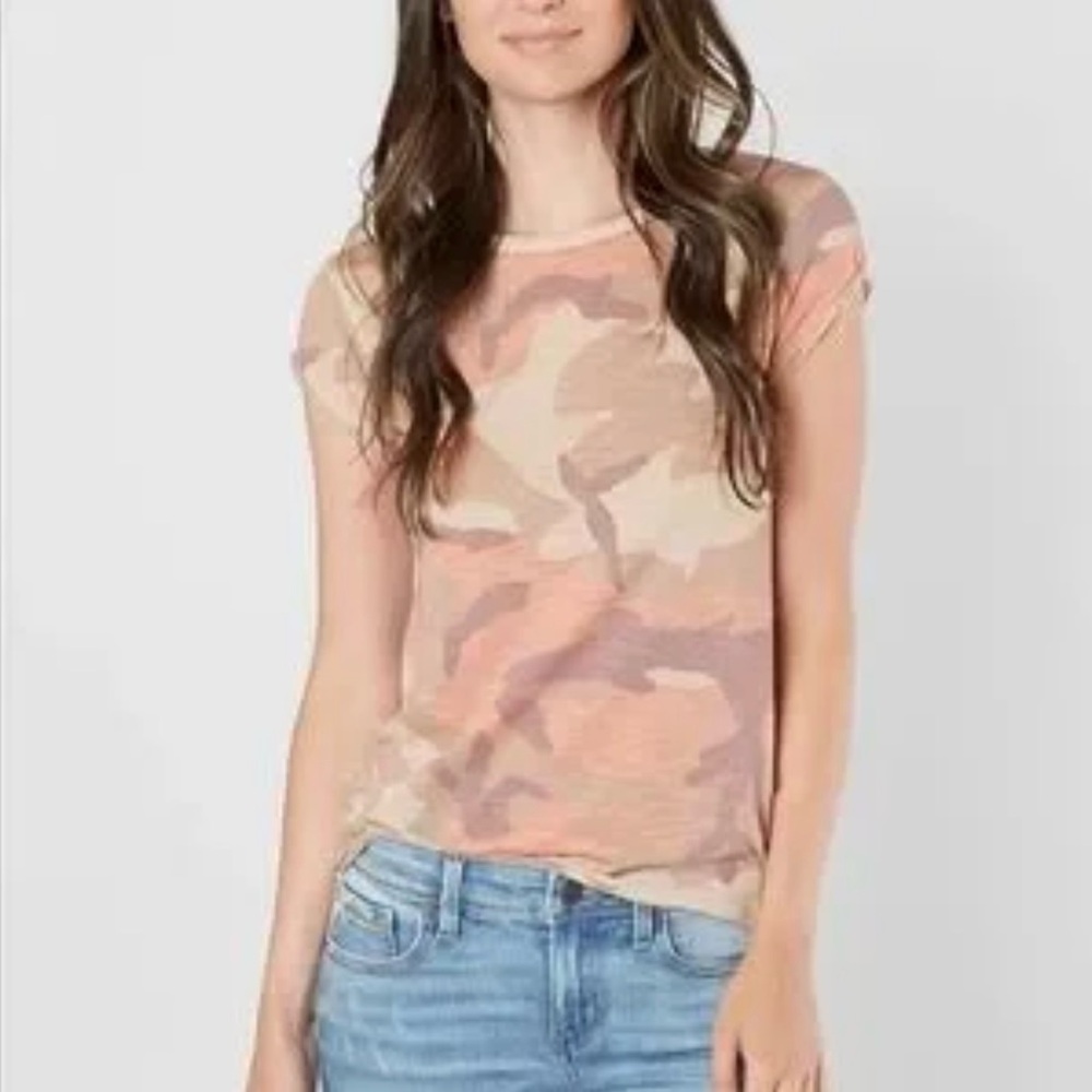 We The Free Pink and Brown camo Tee